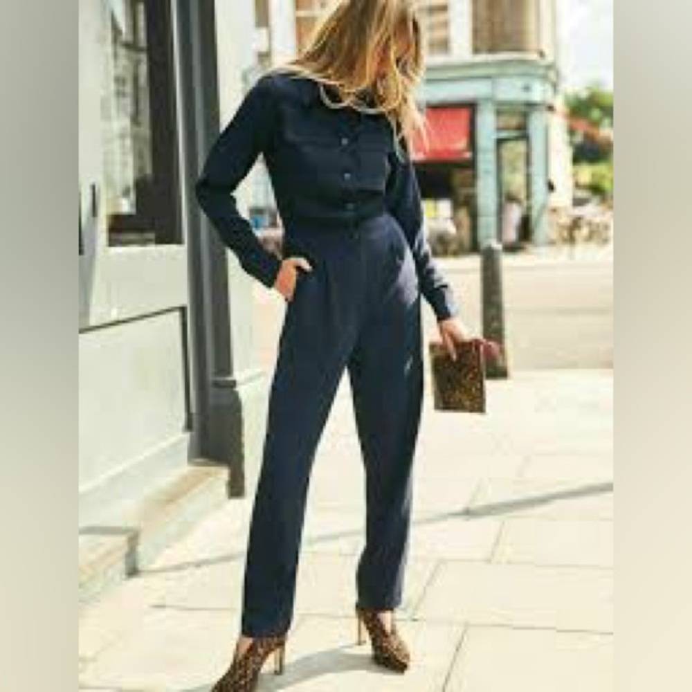 Boden Navy Blue Utility Jumpsuit - Size US 12R